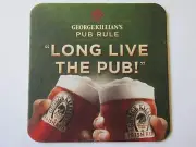 Beer Coaster: COORS George Killian's ~ Pub Rule Long Live The Pub! ~ Golden, CO