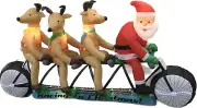 9.5ft Gemmy Airblown Inflatable Prototype Christmas Tandem Bike Scene #880047