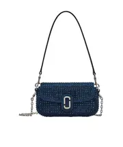 Marc Jacobs The Crystal Denim Clover Shoulder Bag One size Black