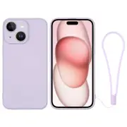 For iPhone 15 Case, Soft Silicone Cover, Light Purple