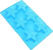 CIMAXIC DIY Silicone Soap Mold Creative Five Cavity Star Design for Homemade Craft Soap Cake Baking Flexible Non Stick Silicone Durable Easy to Demould for Home Use