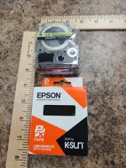 Epson 224LMYPX Black on Glow in the Dark Label PX Tape 1″ x 4′ 9″