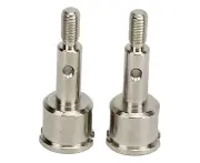 2Pcs Rc Rear Wheel Axle Cup Steel Rc Rear Wheel Axle Stub Replacement For Zd Racing 1/16 S16 Ex16 16426 2011 Silver