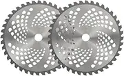 AcbbMNS 2Pcs 10 Inch (255mm) Brush Cutter Blade​​ 25.4mm Bore 40 Teeth Carbide Circular Saw Blade for Lawnmower Weed Eater Grass Trimmer