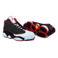 在飛比找蝦皮購物優惠-Air J-or-dan 13 白色黑色紅色網眼籃球鞋 QP