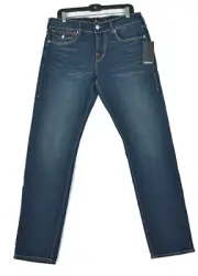 True Religion Geno Jeans Men's 32 x 32 Flap Relaxed Slim Dark Scorched Wash NWT