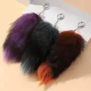 30cm Fluffy Faux Fox Fur Tail Keychain Tassel Bag Keyring Hanging Pendant Gifts