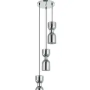 CLA Lighting Clessidra Multiple Round Base Pendant Light Smokey Black