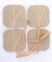 20 Replacement Pads for Massagers / Tens Units electrode pads 2x2Inch Tan Cloth