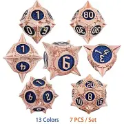 7 PCS DND Dice Set Metal Polyhedral Dice Sets for Dungeons and Dragons Game Dice