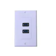 Port USB 3.0 Wall Plate Charger Outlet Socket Adapter Receptacle Dock