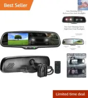 10.5" OEM Rear View Mirror with 4.3" LCD Screen + Auto Dimming Mirror | Ultra...