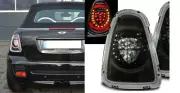 BLACK / SMOKED UNION JACK LED LIGHTBAR TAIL LIGHTS FOR MINI COOPER ONE R56 R57