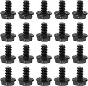 VGOL 100Pcs Toothed Hex 6/32 Screws Motherboard Mounting Screws 6/32 Hard Drive PC Case Screws Plated Steel Accessories for Computer Black