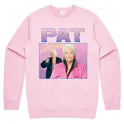 Pat Butcher Homage Jumper Sweater Sweatshirt Funny UK Tribute Gift TV Fan 90's Legend CrewneckHoodie