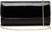 [FIVE FLOWER] Patent Leather Envelope Clutch Purse Shiny Candy Foldover Clutch Evening Bag for Women Evening Purse Handbag for Women