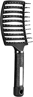 EZONEDEAL Detangler Hair Brush, Hair Brush, Ultra-Soft IntelliFlex Bristles, Curved Vented Brush For Blow Drying, Anti-Static Bristles Massage, Hair Brush Detangling Brush For Women & Men (Black)