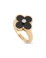 Van Cleef & Arpels 18K Onyx Ring (Authentic Pre-Loved)