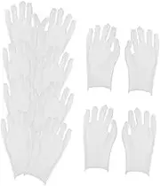 OKUMEYR 12 Pairs Gloves Mens Cotton Xl Arm Nails Stain Griddle Fishnet To Clean Silver Light Krueger Hand Manicure Jewelry Cleaner Costumes Masks Tig Men Moisturizing Tip Gel Apparel White