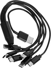 GANAZONO Car USB Charging Cable with C Ports Fast Charging Data Wire for Auto Home Office Compatibility High Durability for Multiple Devices