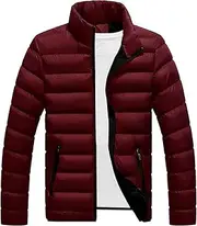 [JEShifangjiusu] Men's Puffer Jacket waterproof Windproof Insulated Outer Garment Lightweight Warm Winter Coats
