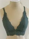 Aerie Sunflower Lace Padded Plunge Bralette Green Size XL