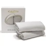 Onkaparinga Bamboo Cotton Jersey Fitted Sheet, Pack of 2 (Silver) - Cot