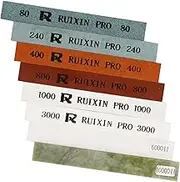 8Pcs Knife Sharpening Stones for RUIXIN Pro RX-008 Knife Sharpener Fixed-angle kit, Professional Whetstone Set Grindstone Polishing Stone without Base 80/240/400/800/1000/3000/6000/10000 Grit
