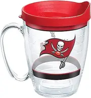 Tervis NFL Tampa Bay Buccaneers Tradition Insulated Tumbler, 16oz Mug, Clear - Tritan