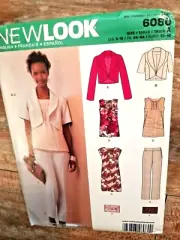 New Look Sewing Pattern 6080 Misses Bolero Jacket Top Dress Pants Sizes 6-16 UC