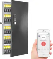 120 Key Lock Box Wall Mount Smart Bluetooth WiFi APP Code Keypad Key Unlock