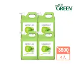 【GREEN 綠的】水潤抗菌潔手乳加侖桶-綠茶3800MLX4桶(洗手乳)