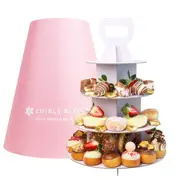 High Tea Gift with Cheesecake & Donuts - Serves up to 8 People - Edible Blooms