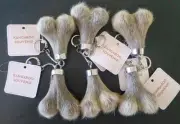 6 x Kangaroo scrotum keyring