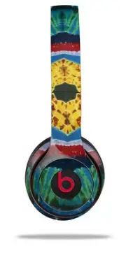 Skin Wrap for Beats Solo Wireless 2 3 4 Tie Dye Circles Squares 101 SKIN ONLY