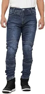 Enigma 25-008 EN-008 Tempest Jeans for Motorcycles, for Spring, Summer and Autumn, CE Level 2 Protector, Everyday Feel, Deep Indigo XL