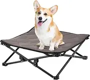 [KingCamp] Elevated Dog Bed Raised Dog Bed Dog Cot Outdoor Dog Bed Folding Dog Pet Cot with Separate Washable Sleeping Mattress Stable Durable Frame Breathable Mesh Camping Indoor(Small)+Carrying Bag