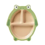 Nuby Eco Rice Husk 3-Section Plate - Microwave & Dishwasher Safe - BPA Free
