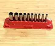 Snap-on Tools USA NEW 1/4" Drive SAE Deep 6 Point Chrome Socket Set 110STMY