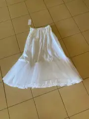 Wedding petticoat, wired, size medium, white, cotton lycra, Kaye West 'Miriam'