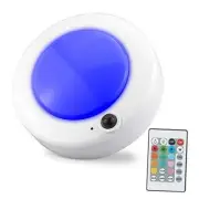 Wireless LED Ceiling Light, Battery Operated RGB Shower 4.8 Inches RGB+Remote