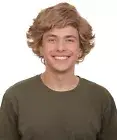 Adult Men’s YouTuber Wrestler Blonde Short Wavy Curly Wig, HM-1571