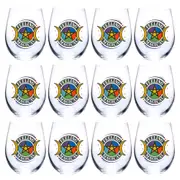 12PK Tallulah Wellness Stemless Wine Glass Tumbler Drinkware Pentacle Clear