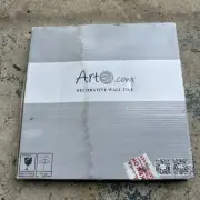 Art3D 3" X 6" Peel and Stick Stainless Steel Metal Tile for Kitchen, Subway Bac