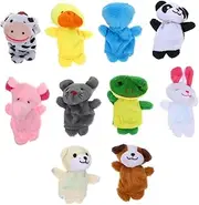10pcs Cartoon Animal Finger Puppets for Interactive Finger for Story and Learning for Daycares and Home Use Engaging Educational Play