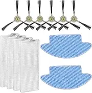 Replacement Accessories Kit for Lefant M210 Pro / M1 Robot Vacuum, 2 Mop Pads, 4 HEPA Filters, 6 Side Brushes