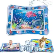 Sensor Water Playmat, Inflatable Tummy Time Mat Premium Baby Water Play Mat for Infants and Toddlers, Water Sensor Play Mat Toys for Kids and Cats, Water Sensory Pad Water Playmat (G)
