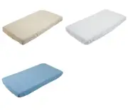 MUM2MUM Cot Poly Cotton Sheets Fitted 250 Thread Count 1250 x 620 x 150 Quality