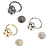 10pcs Metal Ball Post With O Ring Studs Rivets Nail Screwback Round Head FDJ WS