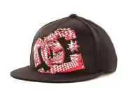 DC Shoes GIL Flexfit Wool Blend Black Red Hat Ball Cap New NWT